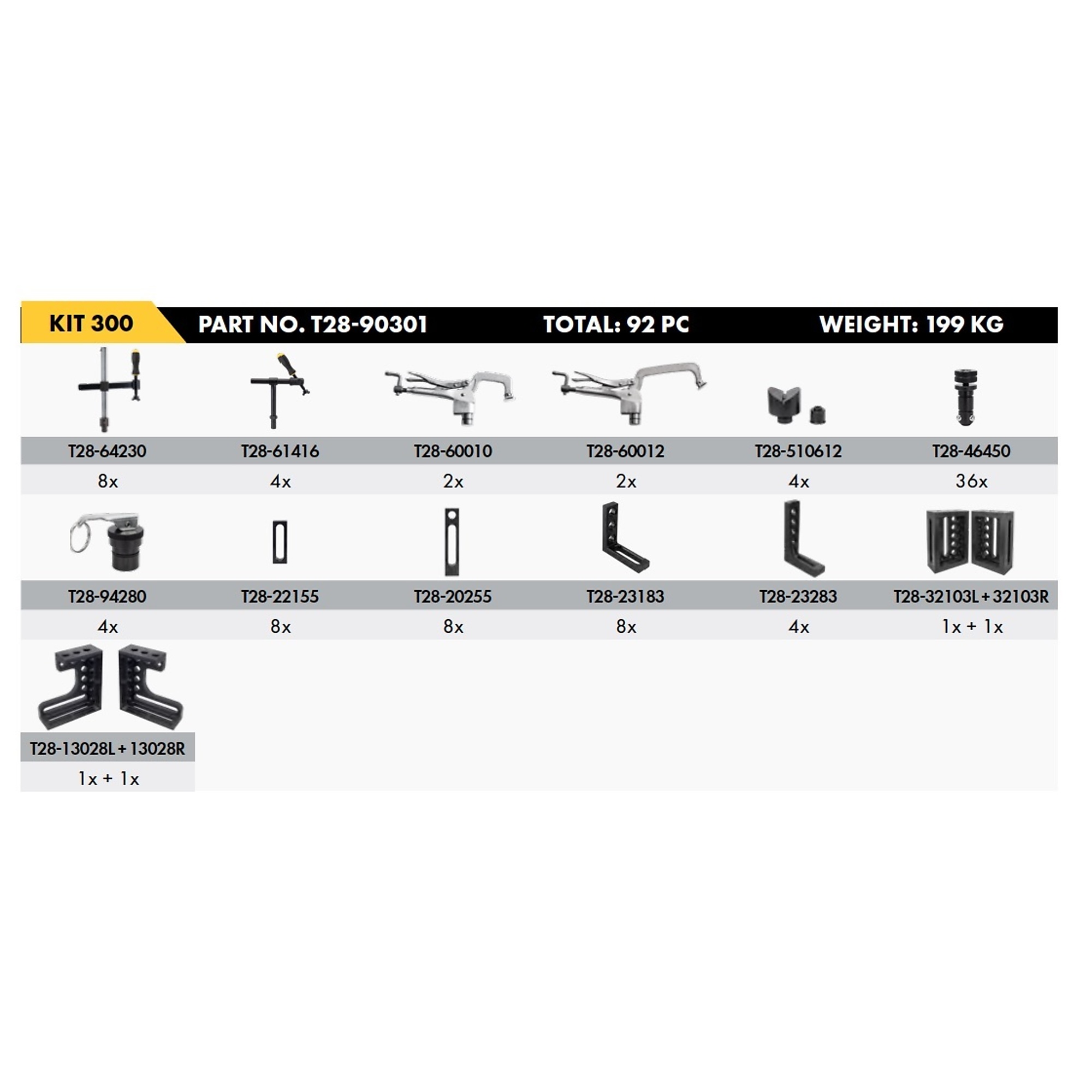 Strong Hand Tools Welding Table Fixture Kit; 92-Pc., Model# T28-90301